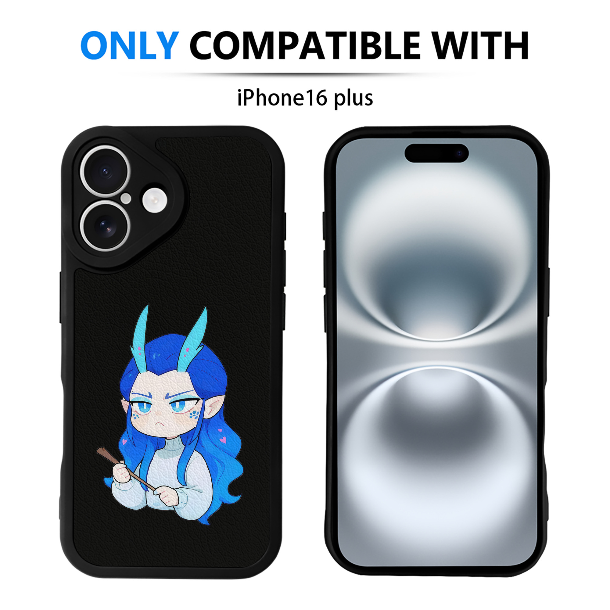 （画像用） Ne Zha 2 ナタ 魔童の大暴れ 【iPhone 16シリーズ対応】シリコンスマホケース（レザー調） 材質：シリコン